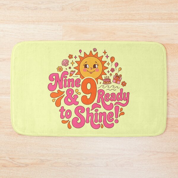Item preview, Nine & Ready to Shine! 9th Birthday – Cute Sun Ocean Birthday Design designed and sold by Sea Gem.