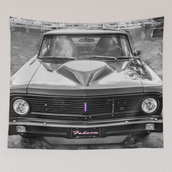 Item preview,   Ford Falcon Futura Sprint Black Muscle Car Art Side Profile designed and sold by RichFrancoCars.