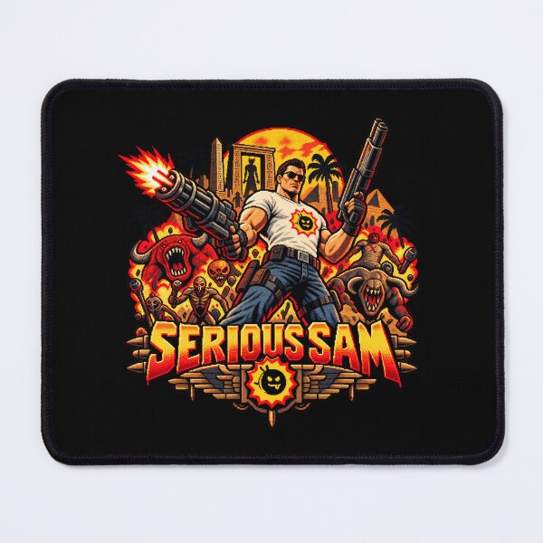Item preview, Serious Sam Classic Retro FPS Monster Hunter designed and sold by Pandaburba.