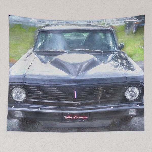 Item preview,  Ford Falcon Futura Sprint Black Muscle Car Art Side Profile designed and sold by RichFrancoCars.