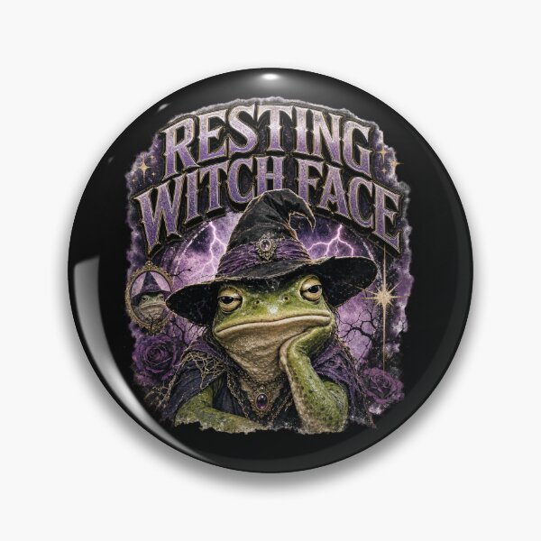 Item preview, Resting Witch Face Frog Roses T-Shirt | Funny Sarcastic Spooky Toad Purple Roses Lightning Digital Art Halloween Gift designed and sold by illeN-Art-World.