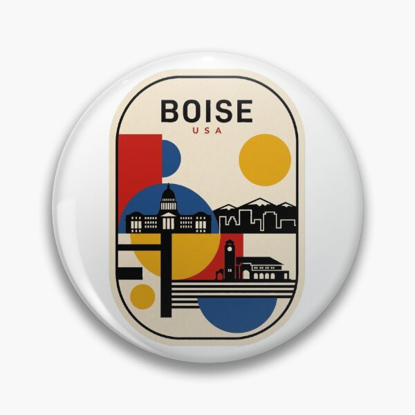 Item preview, Retro Boise Bauhaus Geometric Skyline designed and sold by k3rstman1.