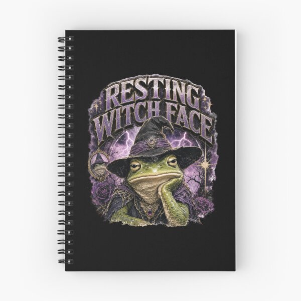 Item preview, Resting Witch Face Frog Roses T-Shirt | Funny Sarcastic Spooky Toad Purple Roses Lightning Digital Art Halloween Gift designed and sold by illeN-Art-World.