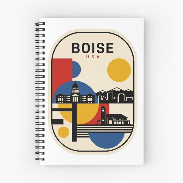 Item preview, Retro Boise Bauhaus Geometric Skyline designed and sold by k3rstman1.