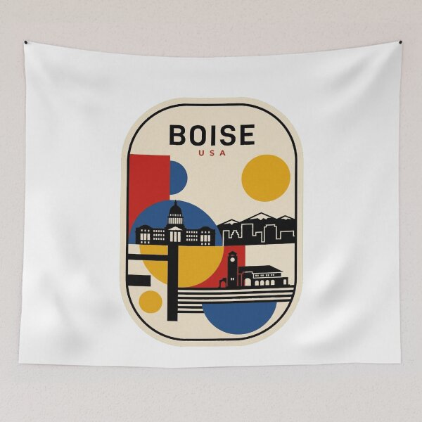 Item preview, Retro Boise Bauhaus Geometric Skyline designed and sold by k3rstman1.