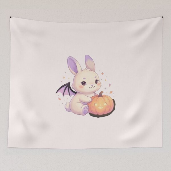 Item preview, Cute Bat Bunny Halloween Magic designed and sold by Moon's Arts.