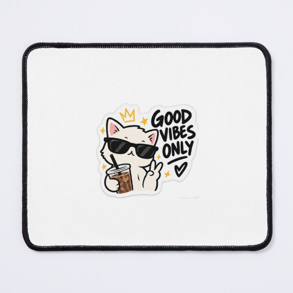 Item preview, Good Vibes Only Cool Cat designed and sold by ammi.