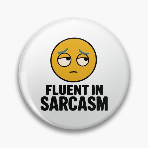 Item preview, Fluent in sarcasm - funny sarcastic eye roll humor gift designed and sold by GagShots.