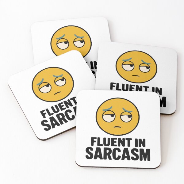 Item preview, Fluent in sarcasm - funny sarcastic eye roll humor gift designed and sold by GagShots.
