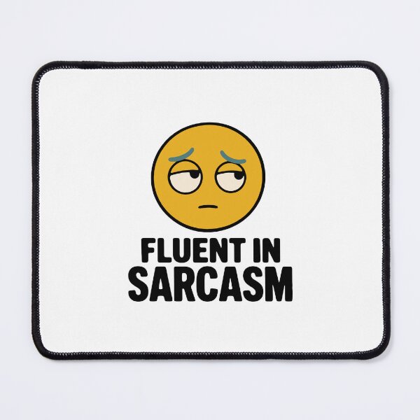 Item preview, Fluent in sarcasm - funny sarcastic eye roll humor gift designed and sold by GagShots.
