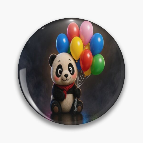 Item preview, Cute Chibi Panda with Colorful Balloons designed and sold by Breezes-of-Ida.