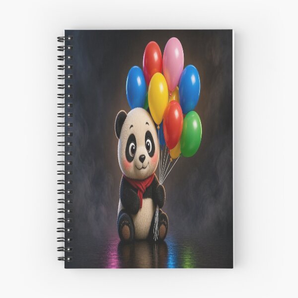 Item preview, Cute Chibi Panda with Colorful Balloons designed and sold by Breezes-of-Ida.