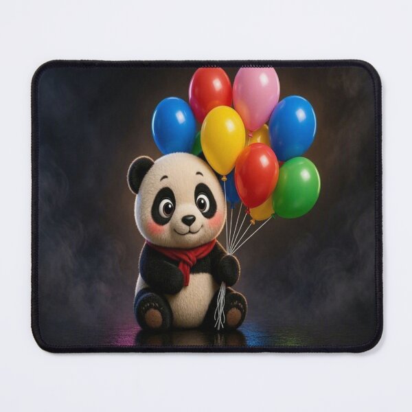 Item preview, Cute Chibi Panda with Colorful Balloons designed and sold by Breezes-of-Ida.