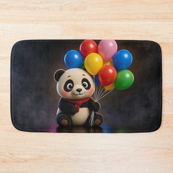 Item preview, Cute Chibi Panda with Colorful Balloons designed and sold by Breezes-of-Ida.