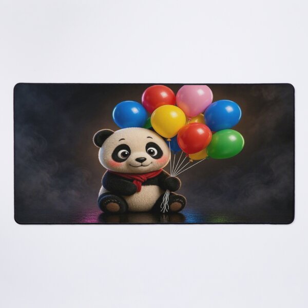 Item preview, Cute Chibi Panda with Colorful Balloons designed and sold by Breezes-of-Ida.