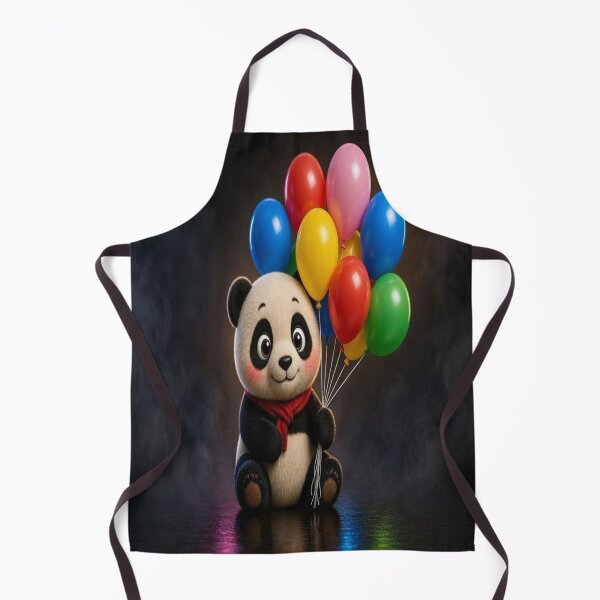 Item preview, Cute Chibi Panda with Colorful Balloons designed and sold by Breezes-of-Ida.