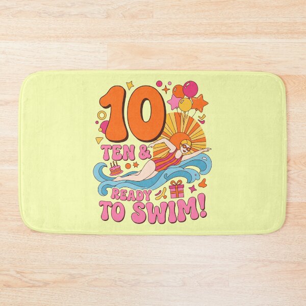 Item preview, Ten & Ready to Swim! 10th Birthday – Cute Swimmer Ocean Birthday Design designed and sold by Sea Gem.