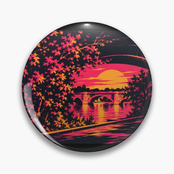 Item preview, Retro neon sunset bridge designed and sold by Axokris.