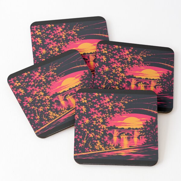 Item preview, Retro neon sunset bridge designed and sold by Axokris.