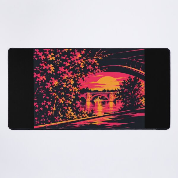 Item preview, Retro neon sunset bridge designed and sold by Axokris.