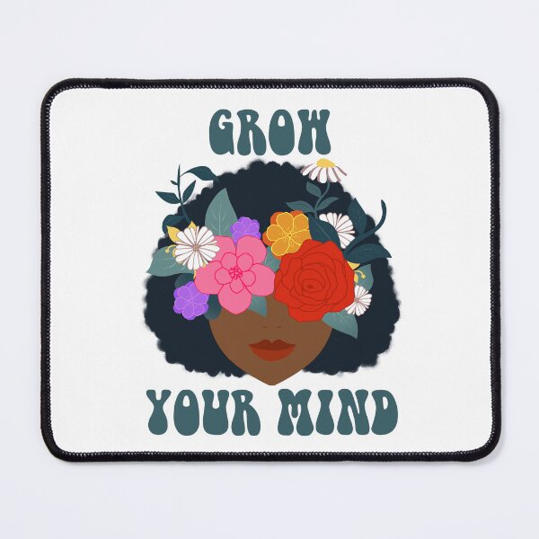 Item preview, Copy of Grow Your Mind – Floral Black Woman Botanical Self Growth Aesthetic designed and sold by ralucasrf.