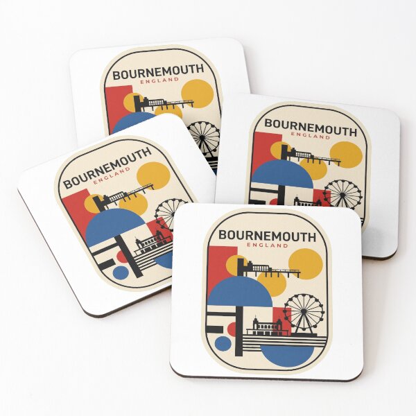 Item preview, Retro Bournemouth Bauhaus Geometric Skyline designed and sold by k3rstman1.