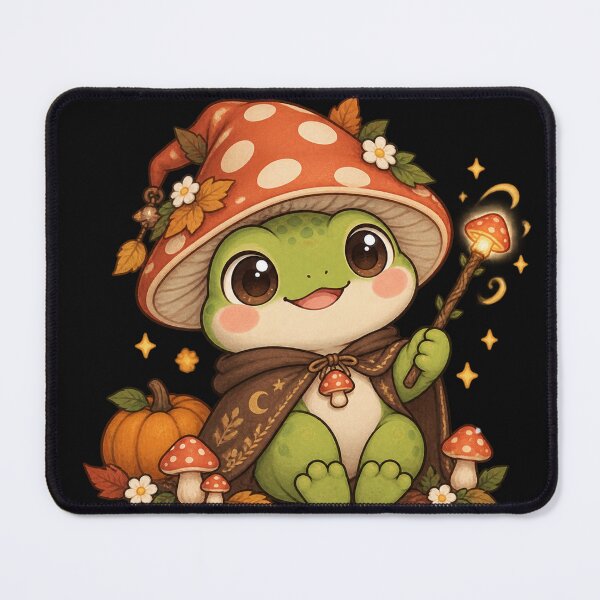 Item preview, Cute Halloween Mushroom Witch Frog designed and sold by manszoank.