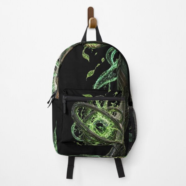 Item preview, Cyber Druid Herbalist - Neon Emerald Bio Energy Girl designed and sold by EvolutionMerch.
