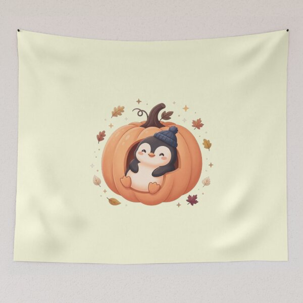 Item preview, Cozy Pumpkin Penguin Halloween Cute designed and sold by Moon's Arts.