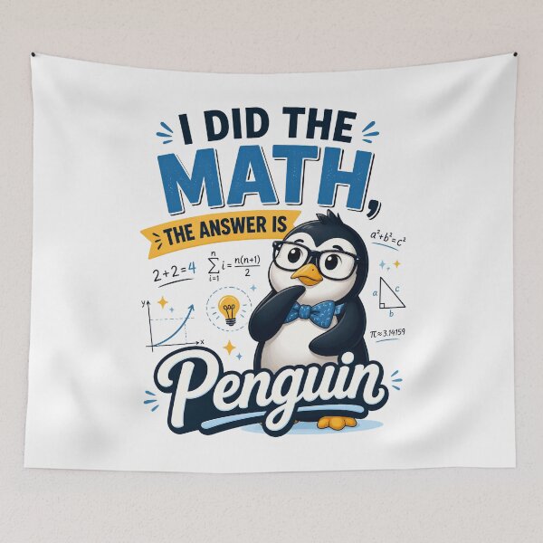 Item preview, I Did the Math The Answer Is Penguin Funny Math Design designed and sold by CalmDownZone ⭐️⭐️⭐️⭐️⭐️.