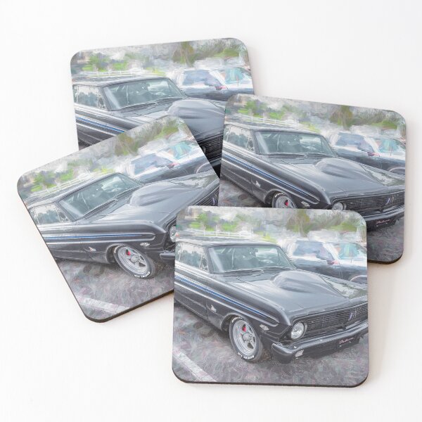 Item preview, Ford Falcon Futura Sprint Black Muscle Car Art Side Profile designed and sold by RichFrancoCars.