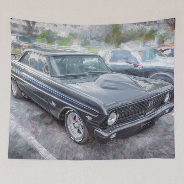 Item preview, Ford Falcon Futura Sprint Black Muscle Car Art Side Profile designed and sold by RichFrancoCars.