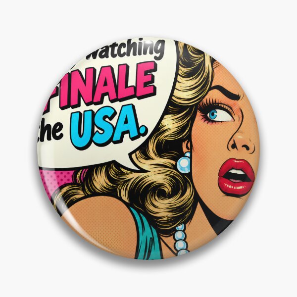 Item preview, Can't Today – Busy Watching the FINALE of the USA | Funny Pop Art TV Quote Gifts designed and sold by IRON SIREN.