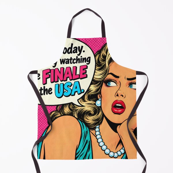 Item preview, Can't Today – Busy Watching the FINALE of the USA | Funny Pop Art TV Quote Gifts designed and sold by IRON SIREN.