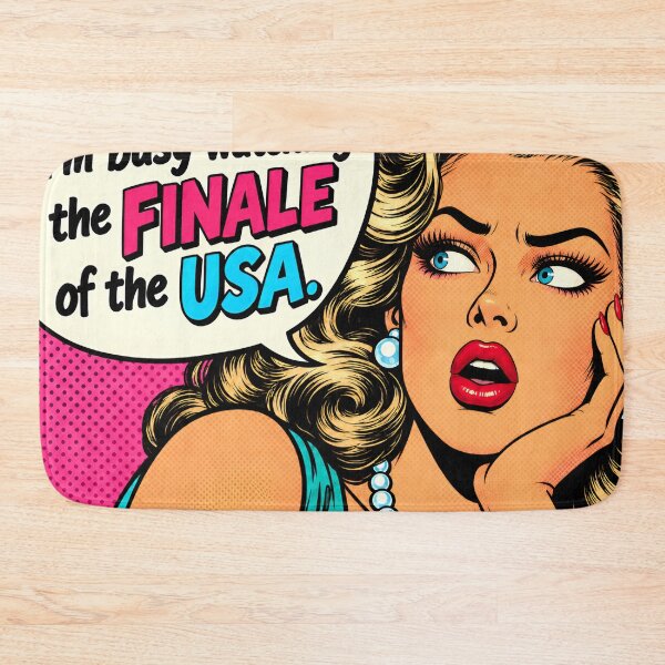Item preview, Can't Today – Busy Watching the FINALE of the USA | Funny Pop Art TV Quote Gifts designed and sold by IRON SIREN.