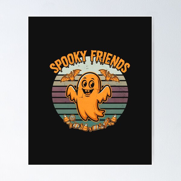 Item preview, Spooky Friends Cute Ghost Halloween Retro Vintage  designed and sold by dragonbol023.