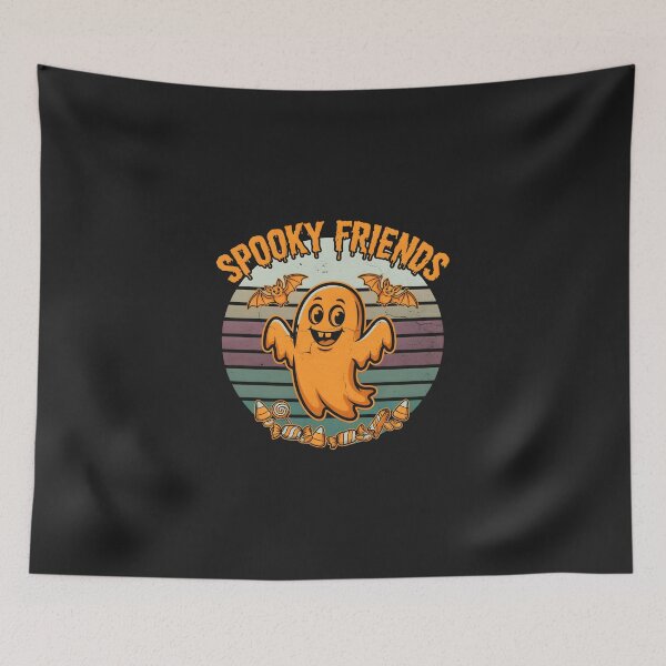 Item preview, Spooky Friends Cute Ghost Halloween Retro Vintage  designed and sold by dragonbol023.