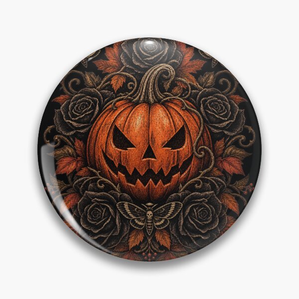 Item preview, Dark floral pumpkin designed and sold by BiaSMartins.