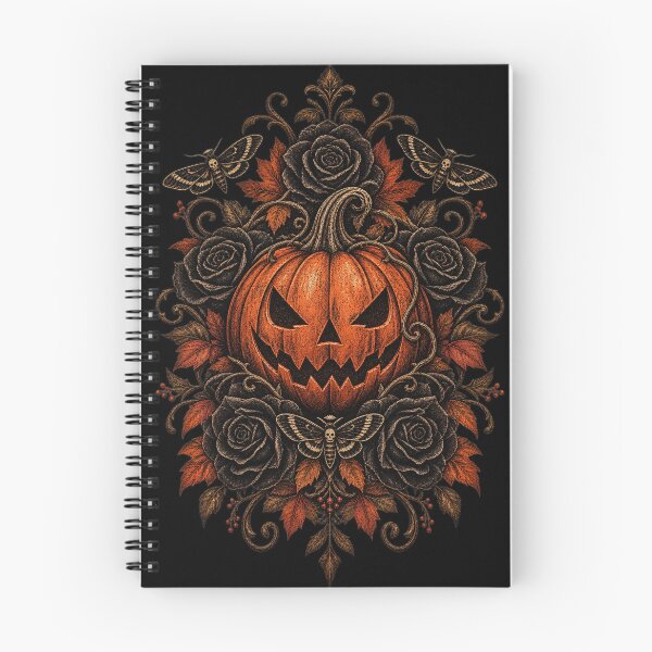 Item preview, Dark floral pumpkin designed and sold by BiaSMartins.
