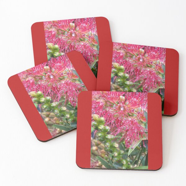 Item preview, Fiery red Botanical Blossom in the rain designed and sold by ObjectAndNature.
