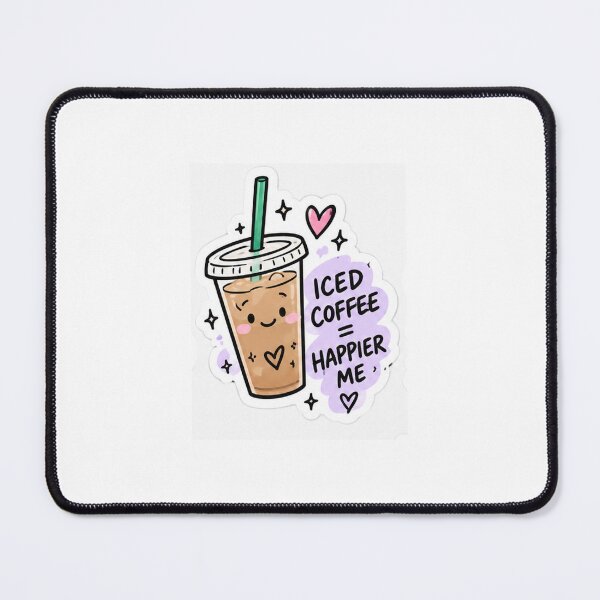 Item preview, Iced Coffee Happier Me Sticker designed and sold by ammi.