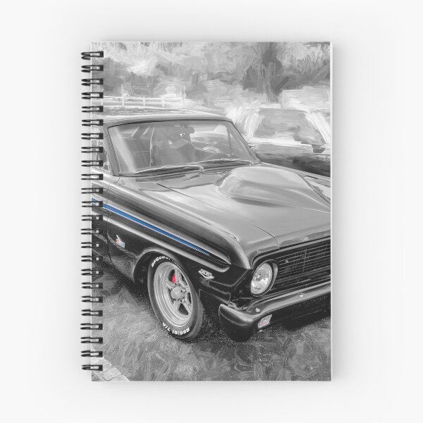 Item preview, Ford Falcon Futura Sprint Black Muscle Car Art Side Profile designed and sold by RichFrancoCars.