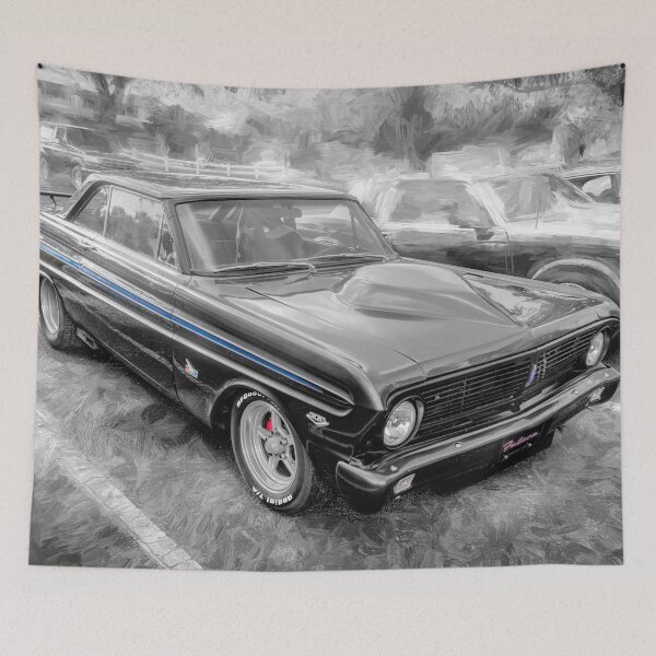 Item preview, Ford Falcon Futura Sprint Black Muscle Car Art Side Profile designed and sold by RichFrancoCars.