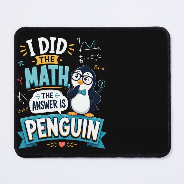 Item preview, I Did the Math The Answer Is Penguin Funny Math designed and sold by CalmDownZone ⭐️⭐️⭐️⭐️⭐️.