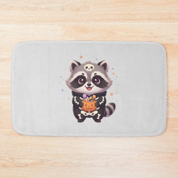 Item preview, Skeleton Raccoon Halloween Candy Cute designed and sold by Moon's Arts.