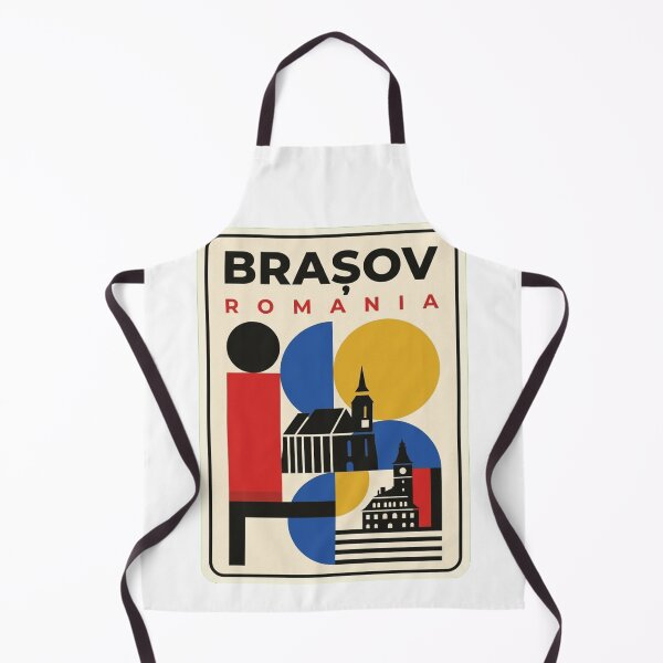 Item preview, Retro Brașov Bauhaus Geometric Skyline designed and sold by k3rstman1.