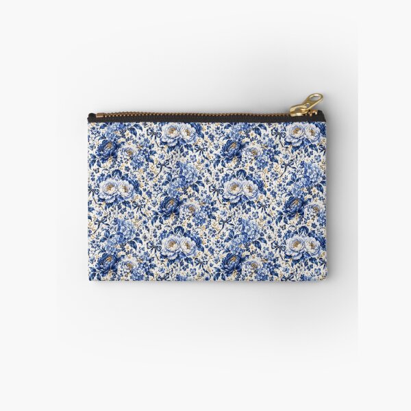 Item preview, Blue Porcelain Floral – Cobalt Flowers + Coquette Bows Pattern designed and sold by FaithArt777.