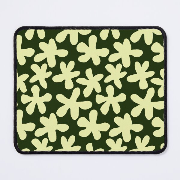Item preview, Pale Yellow Daisy Flowers Dark Green Seamless Pattern designed and sold by IriArt-Designs.