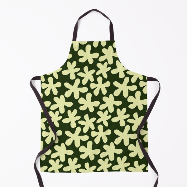 Item preview, Pale Yellow Daisy Flowers Dark Green Seamless Pattern designed and sold by IriArt-Designs.