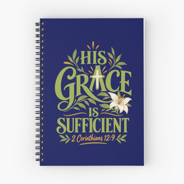 Item preview, His Grace Is Sufficient Christian Encouragement designed and sold by PunchDrop.